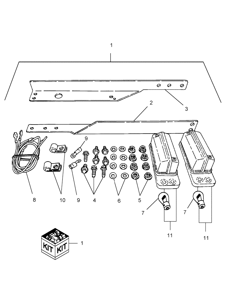 Схема запчастей Case IH RBX462 - (18.05) - MARKER LIGHT KIT, EUROPE & R.O.W. (18) - ACCESSORIES