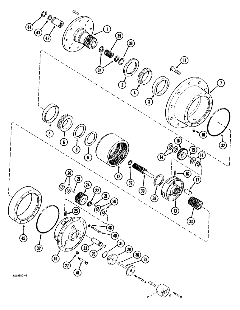 Схема запчастей Case IH 1670 - (5-18) - GUIDE WHEEL DRIVE (04) - STEERING