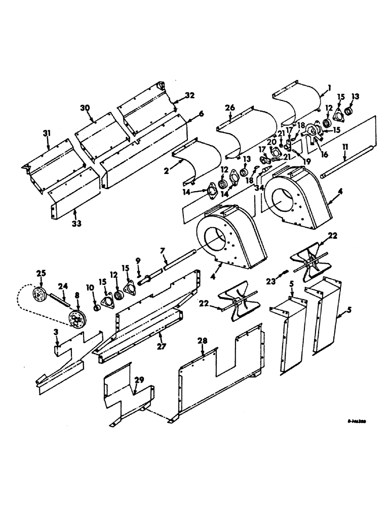 Схема запчастей Case IH 234 - (G-18) - GRINDER AND SHELLER UNITS, FAN AND DRIVE (58) - ATTACHMENTS/HEADERS