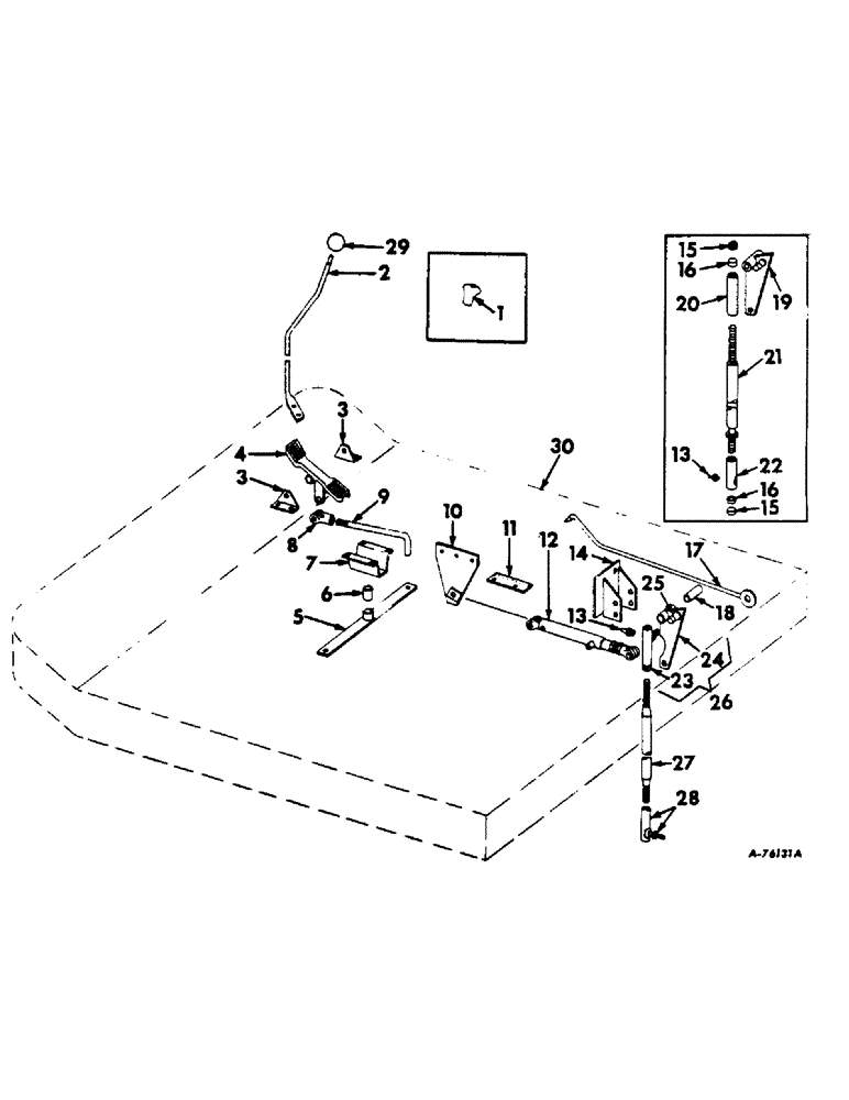 Схема запчастей Case IH 303 - (129) - PROPULSION CONTROLS (33) - BRAKES & CONTROLS