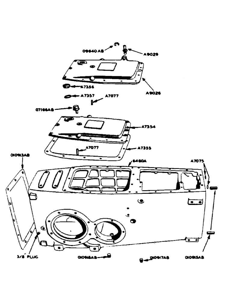 Схема запчастей Case IH 400-SERIES - (110) - TRANSMISSION CASE (06) - POWER TRAIN