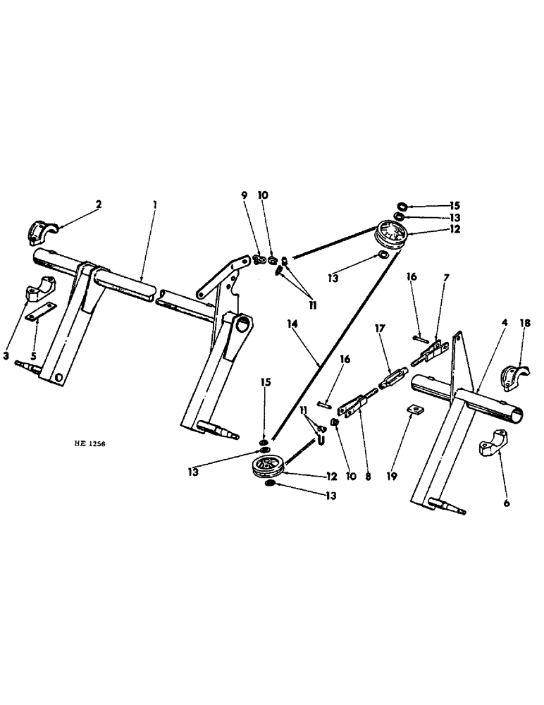 Схема запчастей Case IH 55 - (E-09) - ROCKSHAFT UNIT, BUILT PRIOR TO JUNE, 1976 AND WITH IDENTIFICATION PLATE C111 AND C1121 
