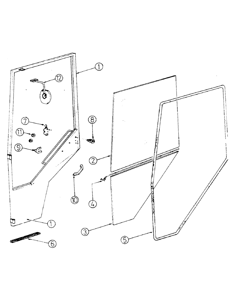 Схема запчастей Case IH 433 - (16) - COMPLETE DOOR LEFT HAND (SUPER LUXE) (09) - CHASSIS