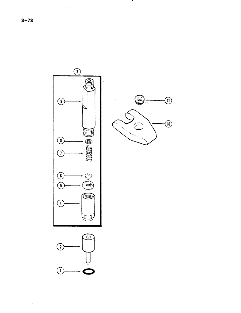 Схема запчастей Case IH 485 - (3-078) - FUEL INJECTION NOZZLE HOLDER (03) - FUEL SYSTEM