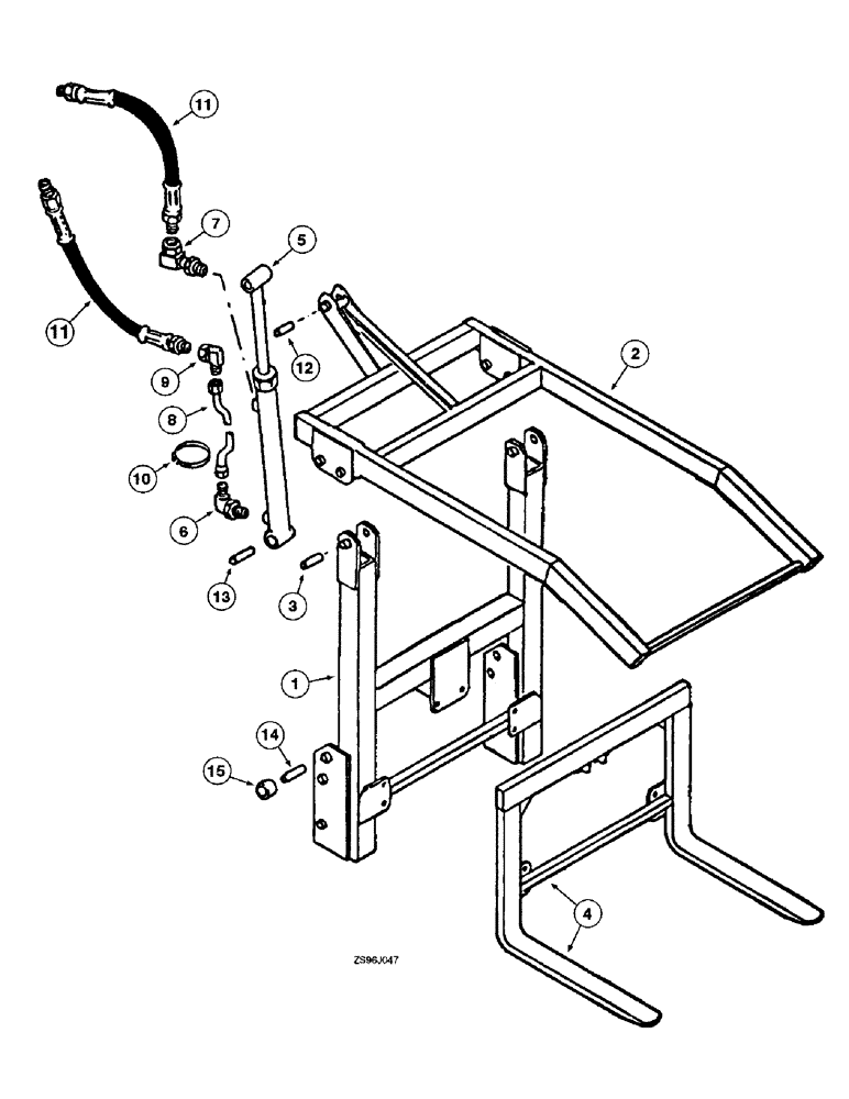 Схема запчастей Case IH 2250 - (5-10) - ROUND BALE HANDLER, DISCONTINUED 1978, 2350 AND 2450 LOADERS 