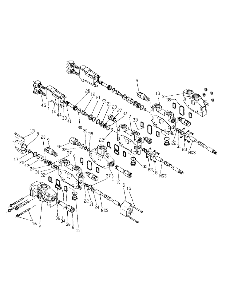 Схема запчастей Case IH 7000 - (B05-01) - HYDRAULIC VALVE, VG20 Hydraulic Components & Circuits