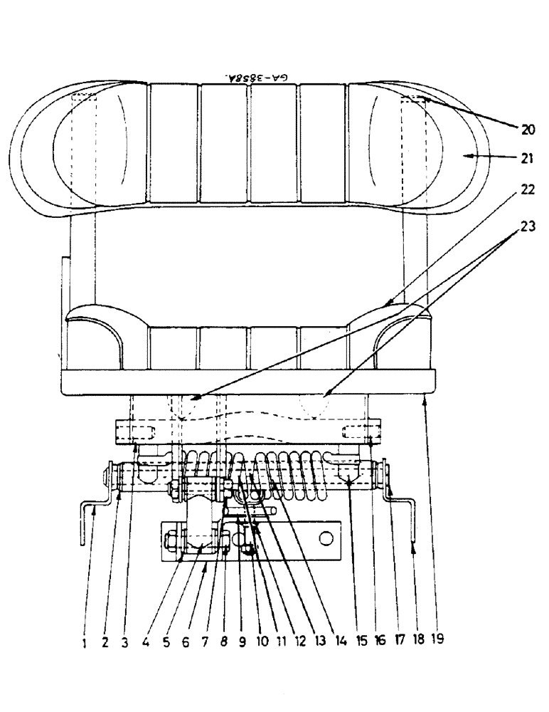 Схема запчастей Case IH 733 - (13-13) - SEAT "DE LUXE" - "SABLE" (05) - SUPERSTRUCTURE