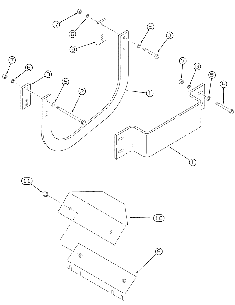 Схема запчастей Case IH 2155 - (9F-24) - MUD SCRAPERS (12) - CHASSIS