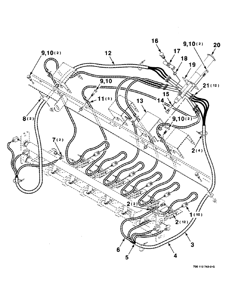 Схема запчастей Case IH 8580 - (06-42) - LUBE PUMP AND LINE ASSEMBLY, TWINE FINGER (14) - BALE CHAMBER
