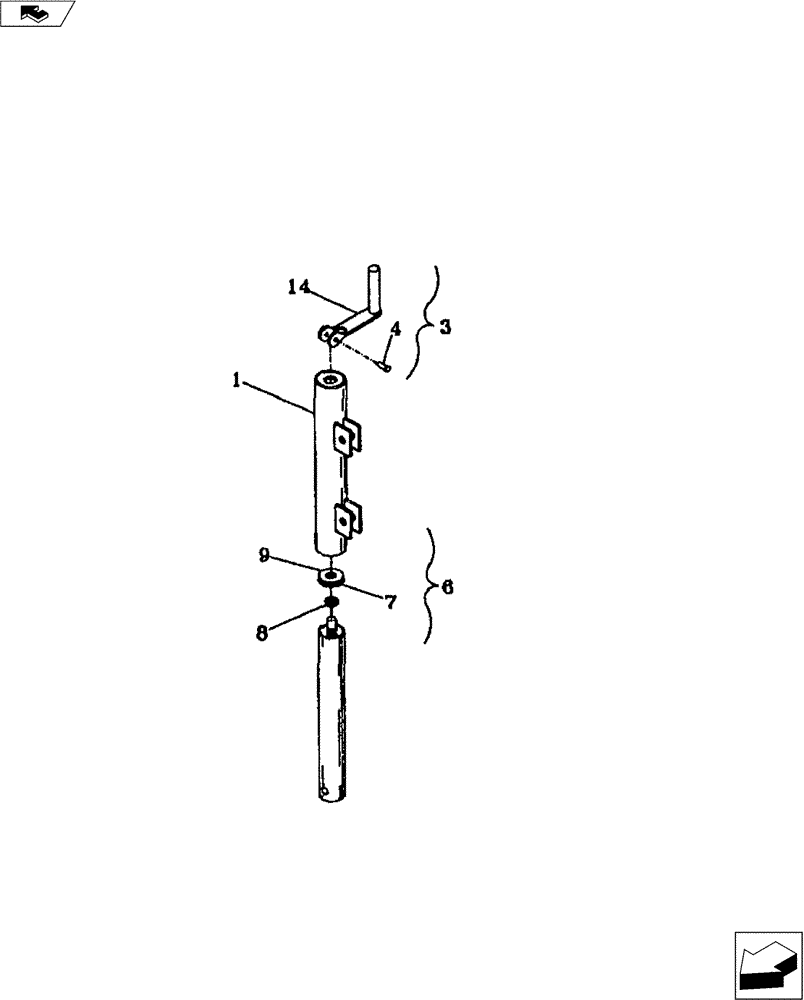 Схема запчастей Case IH FERTILIZER - (39.110.02) - JACK ASSEMBLY FOR 3100 AND 3250 INLINE TRANSPORT (39) - FRAMES AND BALLASTING