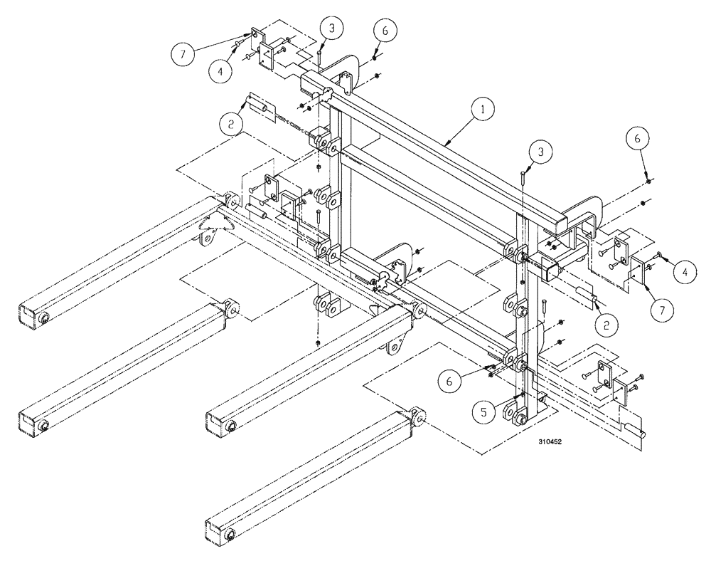 Схема запчастей Case IH SPX4260 - (210) - MAST ASSEMBLY (78) - SPRAYING