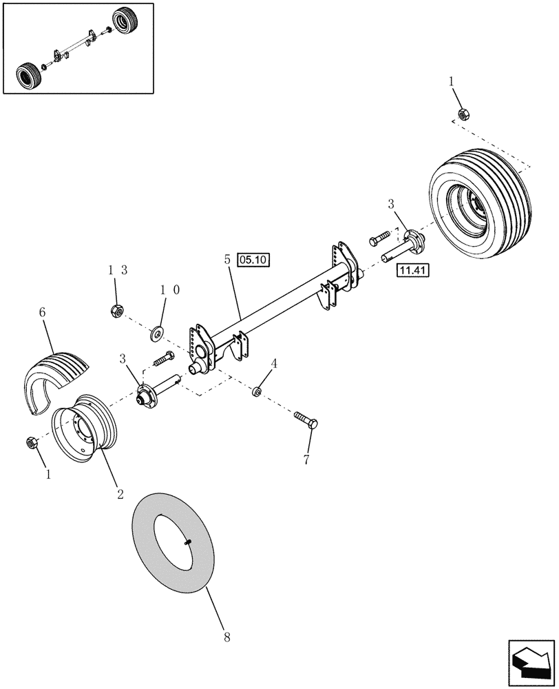 Схема запчастей Case IH RB464 - (11.18) - WHEELS, 10 PLY 16", NORTH AMERICA (11) - WHEELS