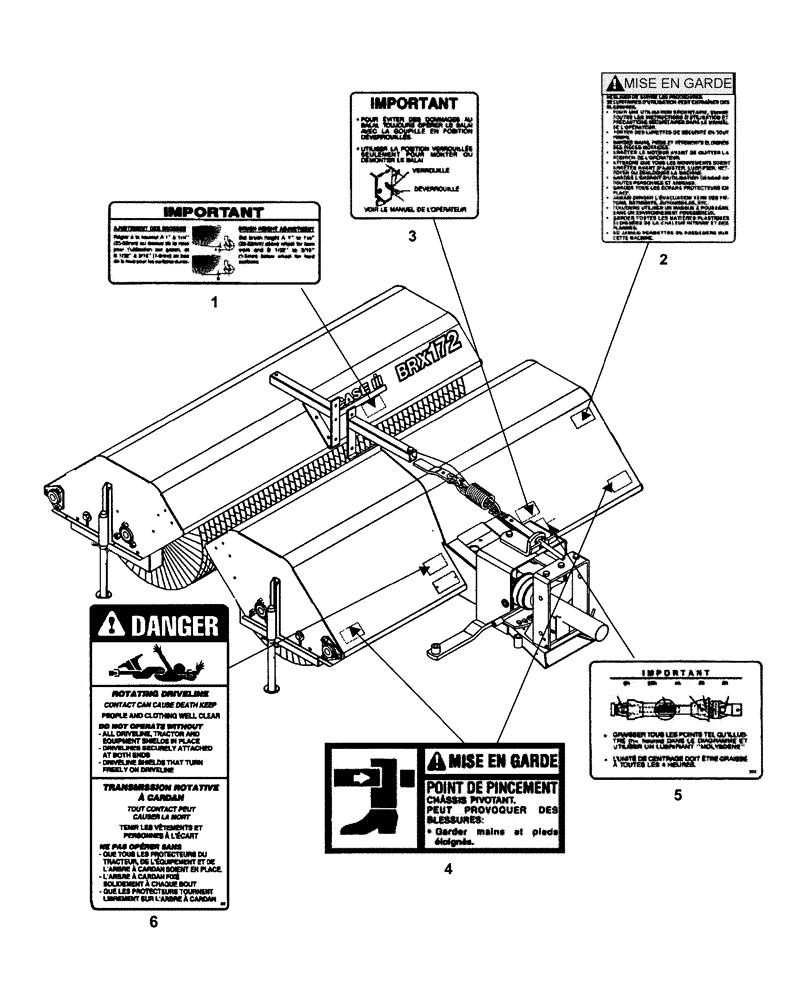 Схема запчастей Case IH BR172 - (305) - DECALS - FRENCH (00) - COMPLETE MACHINE