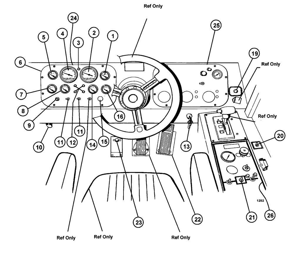 Схема запчастей Case IH 4375 - (01-001) - DASH CONTROLS (10) - CAB
