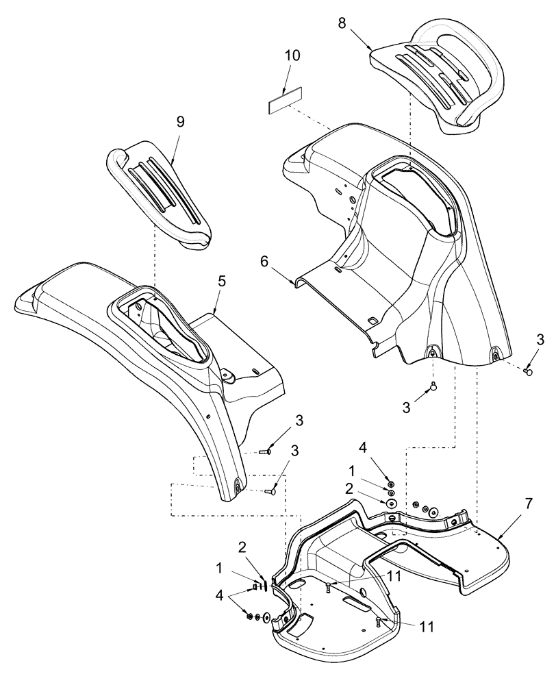 Схема запчастей Case IH DX34 - (08.01) - FENDERS (08) - SHEET METAL