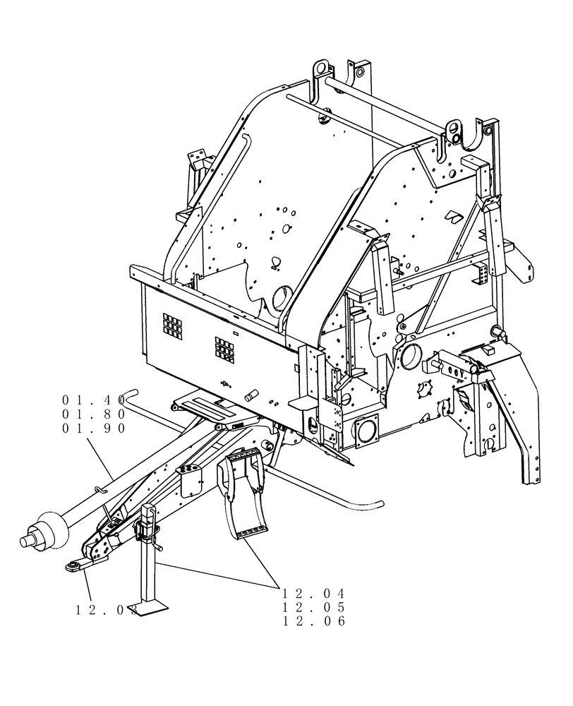 Схема запчастей Case IH RBX462 - (SECTION 01[RBX462]) - PICTORIAL INDEX, PTO DRIVE SHAFT (00) - GENERAL