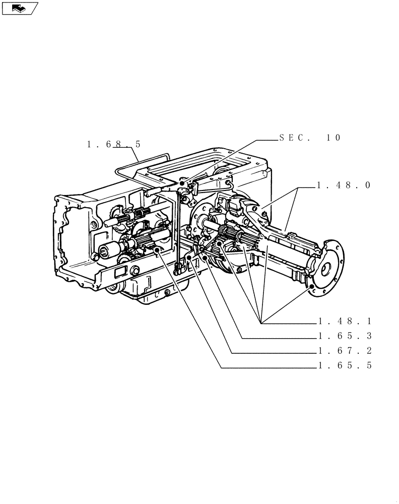 Схема запчастей Case IH FARMALL 85U - (SEC. 05) - REAR AXLE (00) - GENERAL
