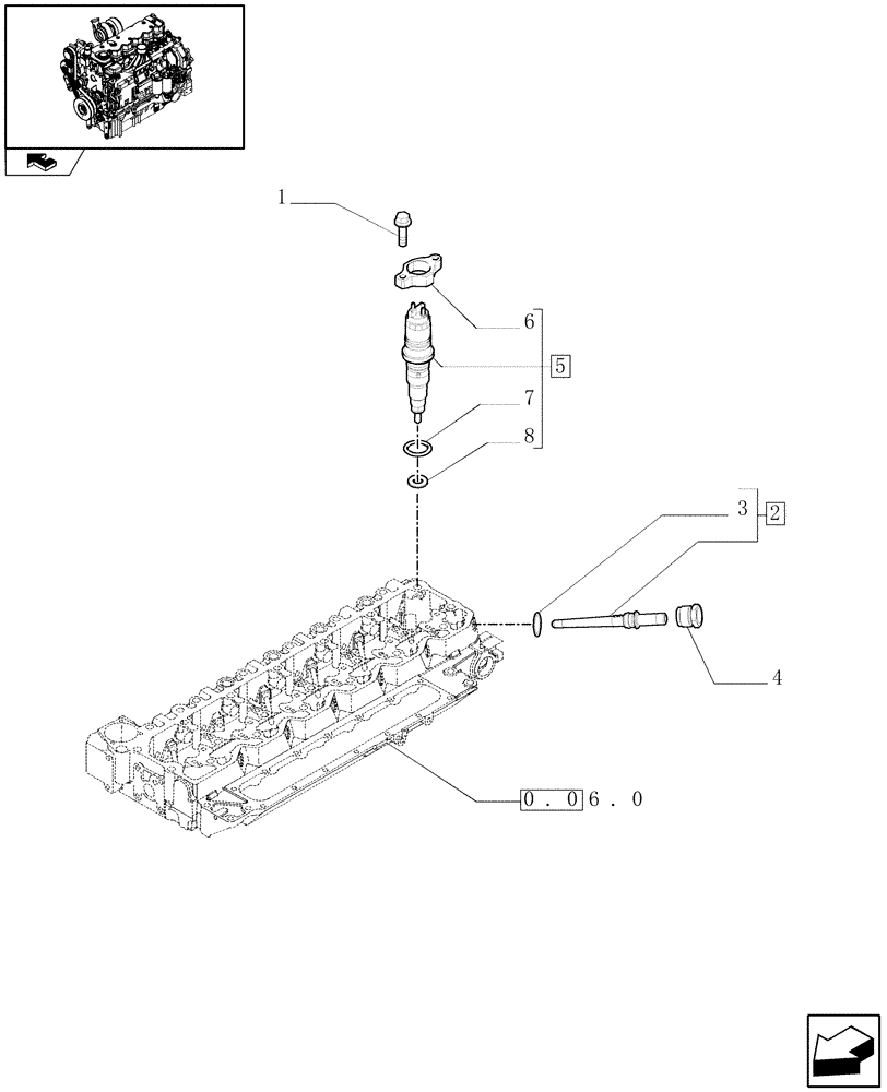 Схема запчастей Case IH PUMA 180 - (0.14.0[02]) - INJECTION EQUIPMENT - INJECTOR (01) - ENGINE
