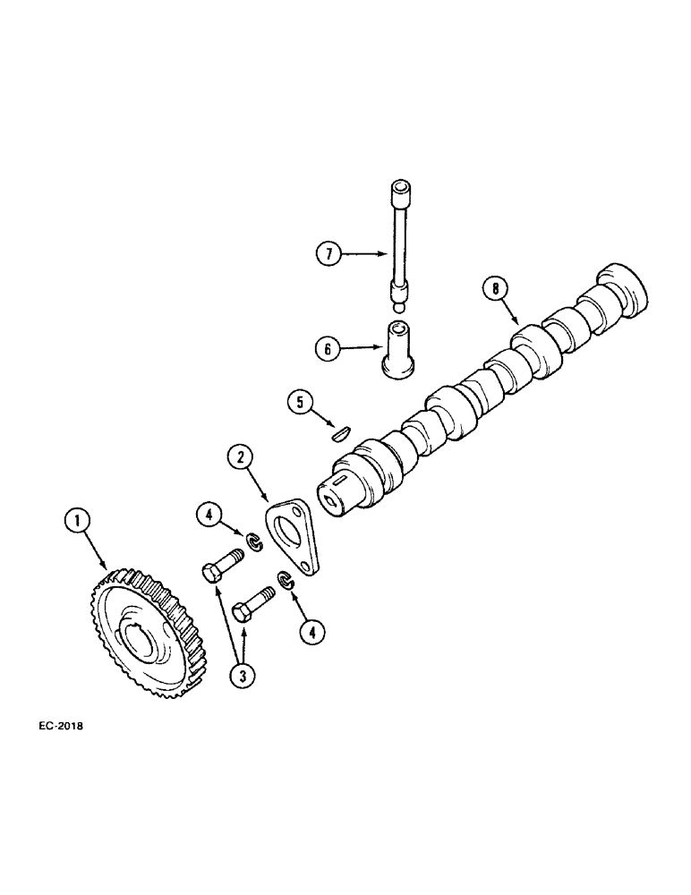 Схема запчастей Case IH 533 - (2-60) - CAMSHAFT (02) - ENGINE