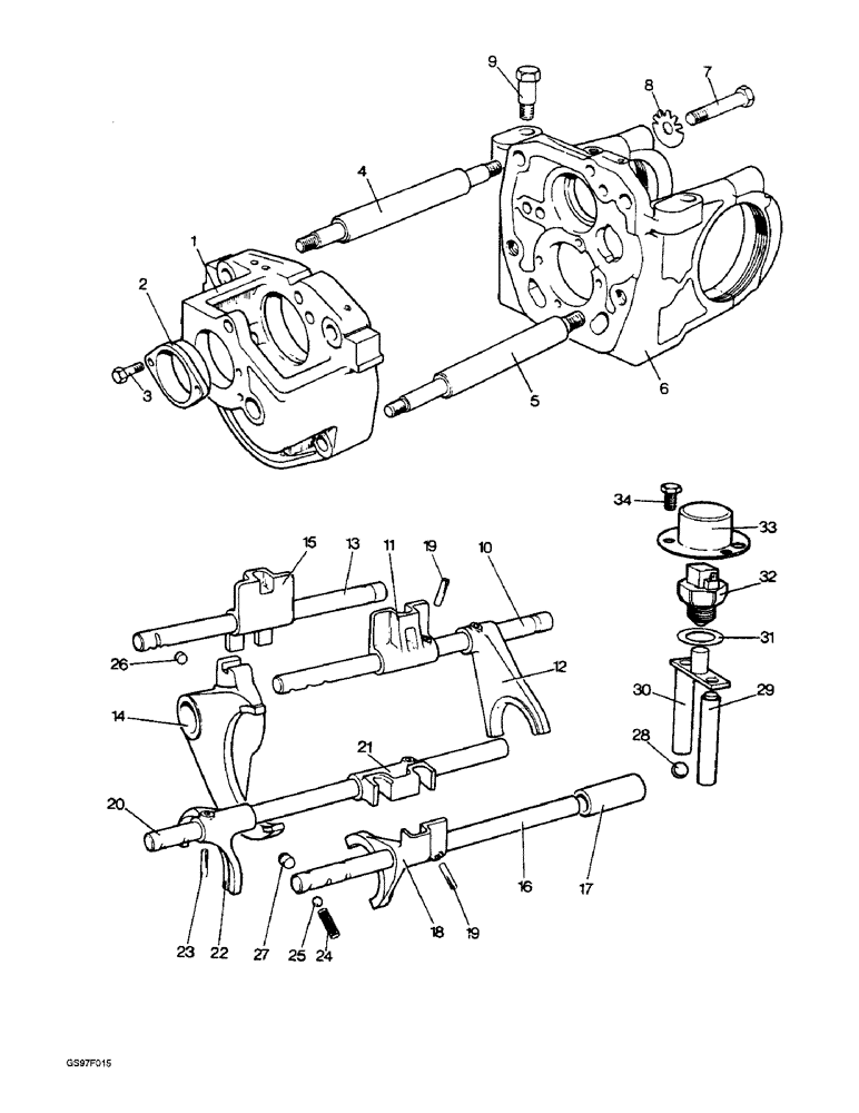 Схема запчастей Case IH 885N - (6-18) - GEARBOX (06) - POWER TRAIN