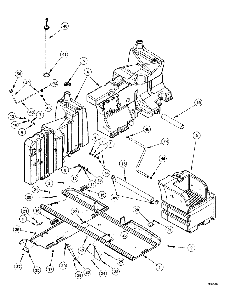 Схема запчастей Case IH MX220 - (3-052) - FUEL TANKS (03) - FUEL SYSTEM