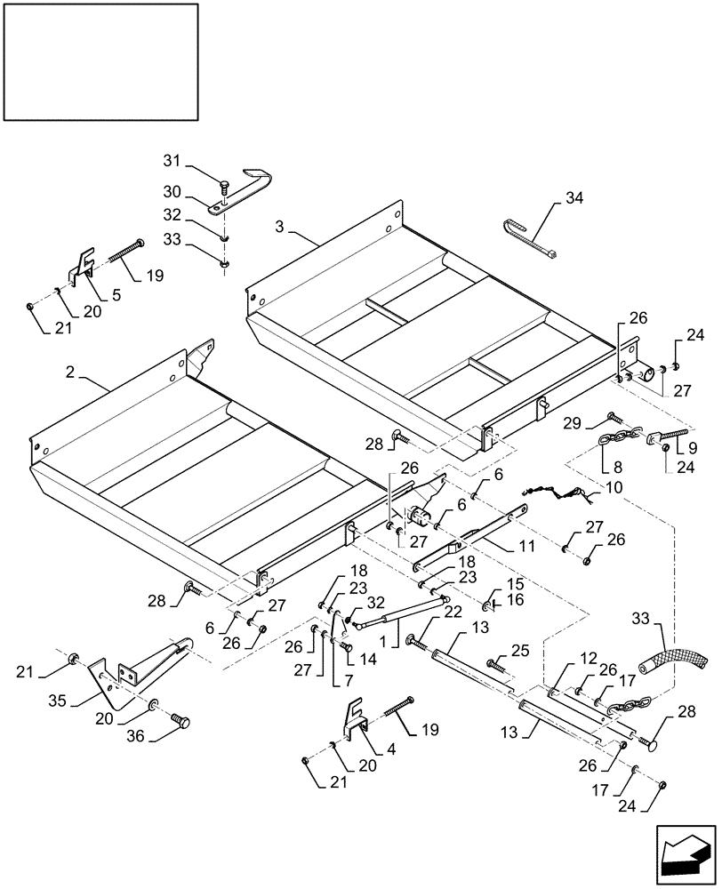 Схема запчастей Case IH LBX332P - (18.84067143[01]) - DIA : PLATE BALE CHUTE (18) - ACCESSORIES