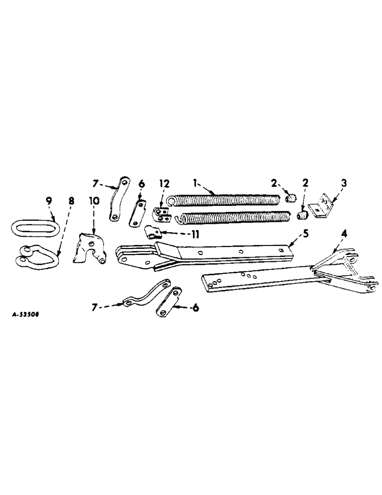 Схема запчастей Case IH 70 - (F-25) - SPRING RELEASE HITCH 