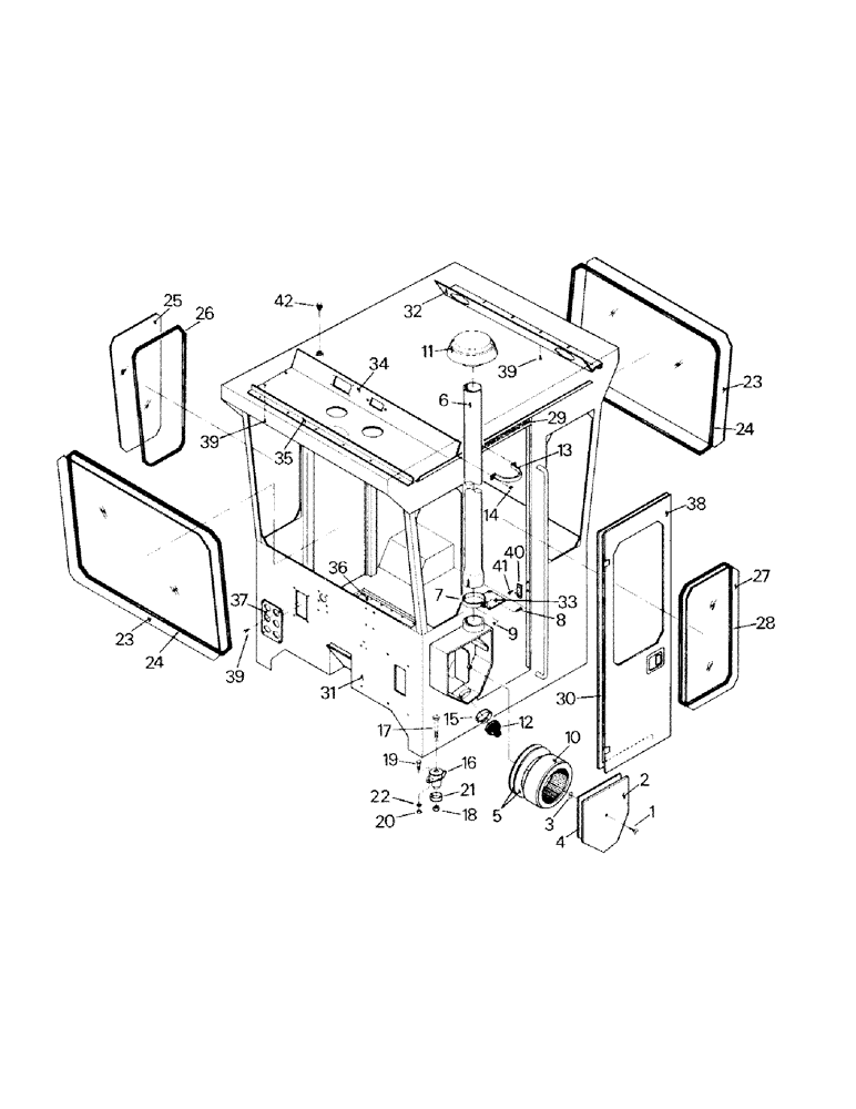 Схема запчастей Case IH ST450 - (01-01) - CAB (10) - CAB