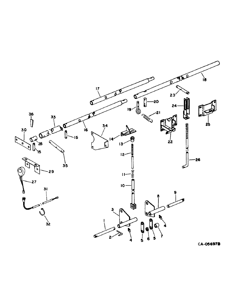 Схема запчастей Case IH 820 - (D-12) - GRAIN HEADER, HEADER HEIGHT CONTROL (58) - ATTACHMENTS/HEADERS