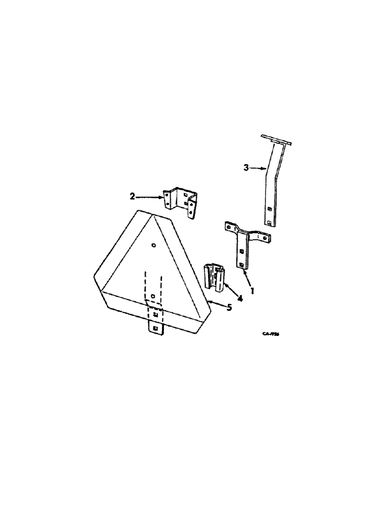 Схема запчастей Case IH 966 - (02-4[A]) - MISCELLANEOUS, SLOW MOVING VEHICLE REFLECTOR EMBLEM AND MOUNTING BRACKET Accessories & Attachments / Miscellaneous
