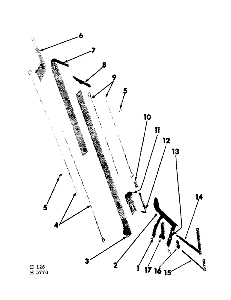 Схема запчастей Case IH 101 - (B-16) - DECLUTCH LEVER, REGULAR 1966 AND SINCE 