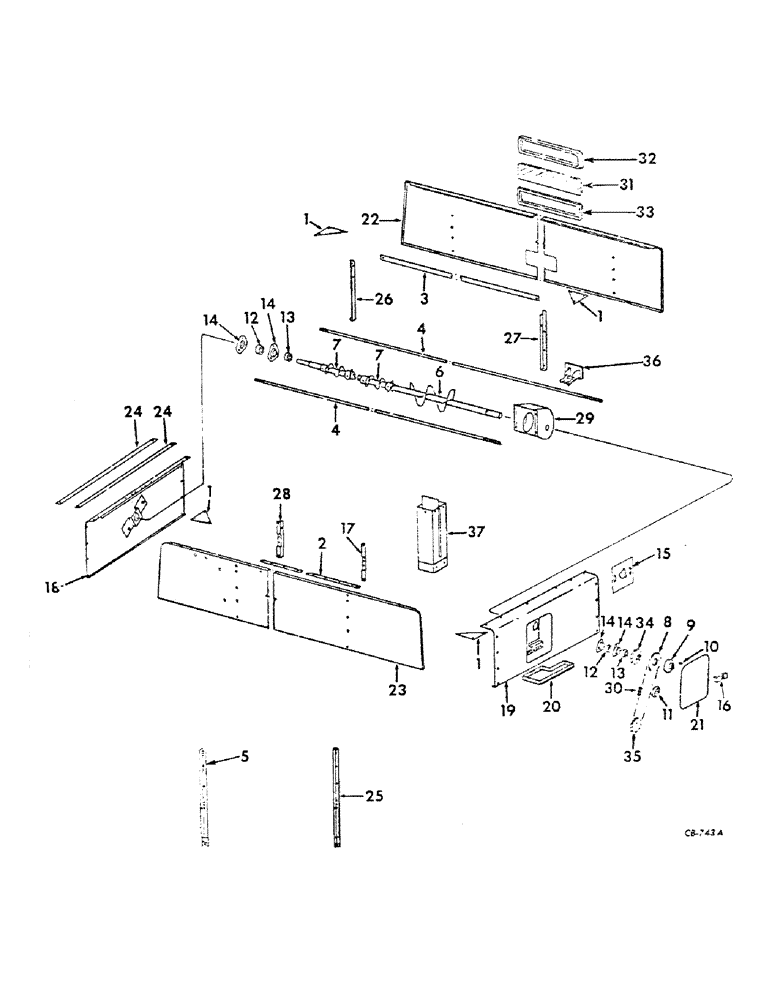 Схема запчастей Case IH 914 - (26-06) - GRAIN TANK, GRAIN TANK EXTENSION AND DISTRIBUTOR AUGER Grain Tank