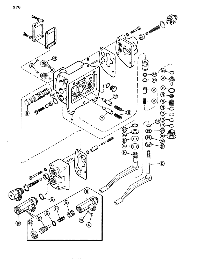 Схема запчастей Case IH 770 - (276) - A42248 VALVE (08) - HYDRAULICS