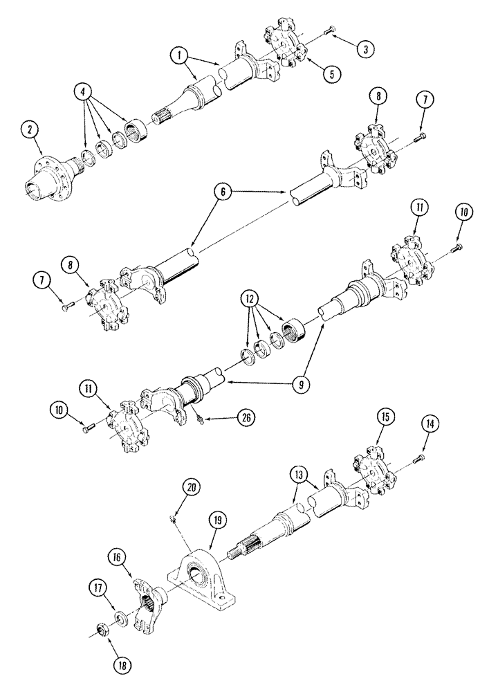 Схема запчастей Case IH STX440 - (06-33) - DRIVE SHAFT (06) - POWER TRAIN