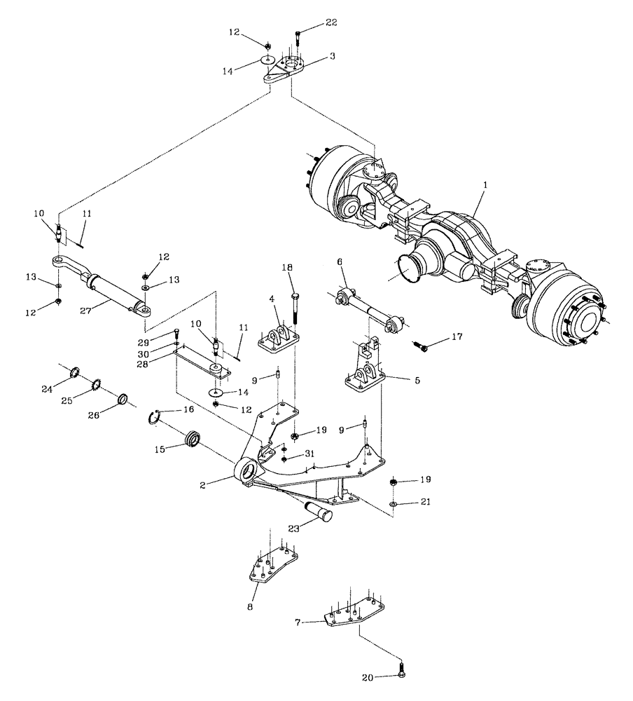 Схема запчастей Case IH AUSTOFT - (A01[10]) - FRONT AXLE MOUNT Mainframe & Functioning Components