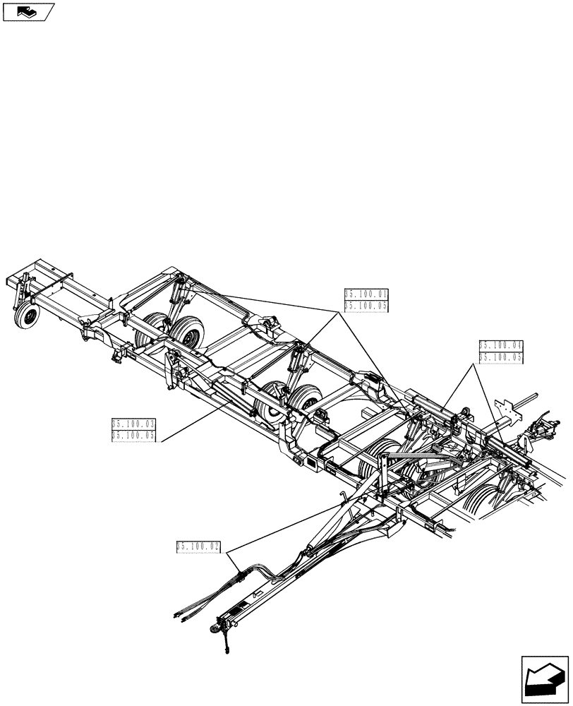 Схема запчастей Case IH 940 - (35.100.00) - HYDRAULIC INDEX (35) - HYDRAULIC SYSTEMS