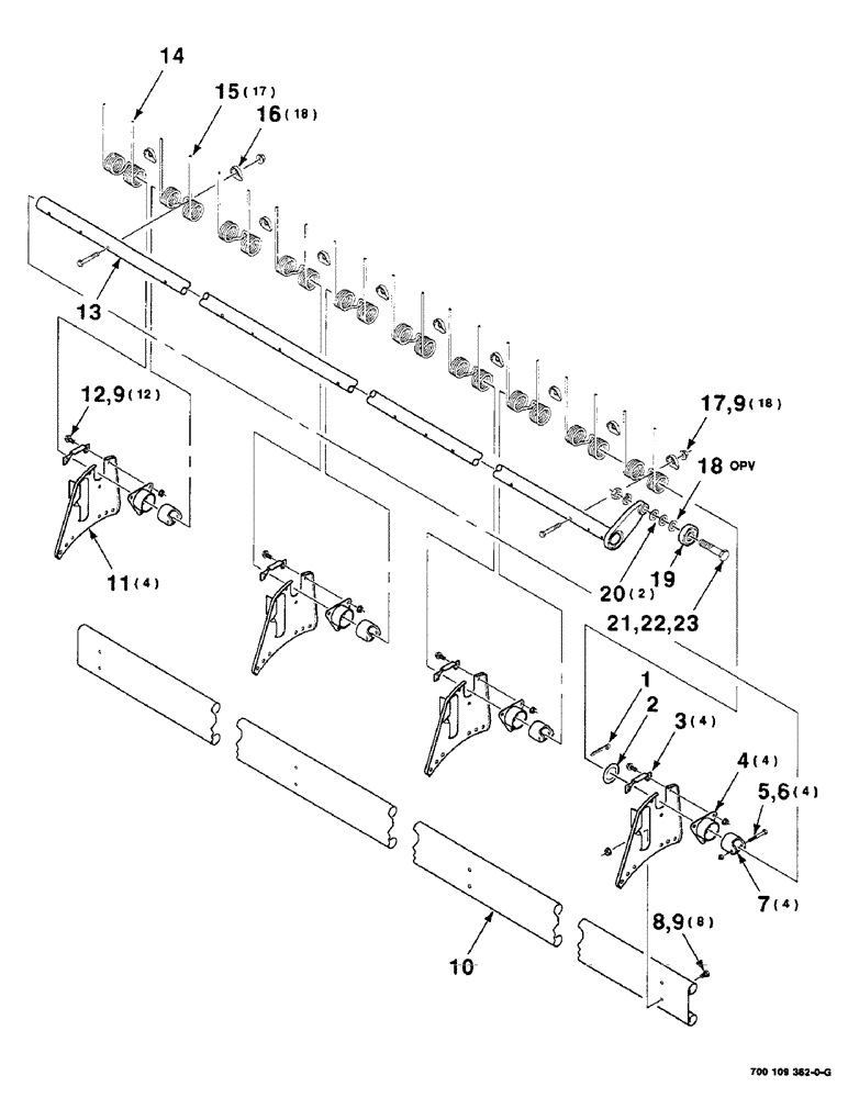 Схема запчастей Case IH 8350 - (6-06) - REEL BAT AND TINE TUBE ASSEMBLY, TINE TUBE ASSEMBLY "A" (09) - CHASSIS