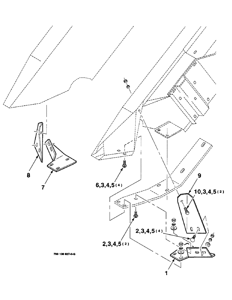 Схема запчастей Case IH 8830 - (7-4) - SICKLE HEAD GUARD ASSEMBLY (58) - ATTACHMENTS/HEADERS