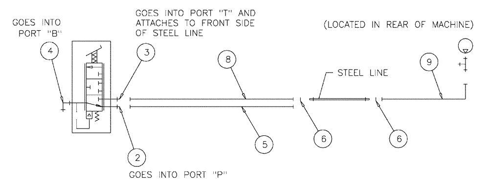 Схема запчастей Case IH SPX4410 - (06-014) - BRAKE PEDAL HYDRAULIC GROUP Hydraulic Plumbing