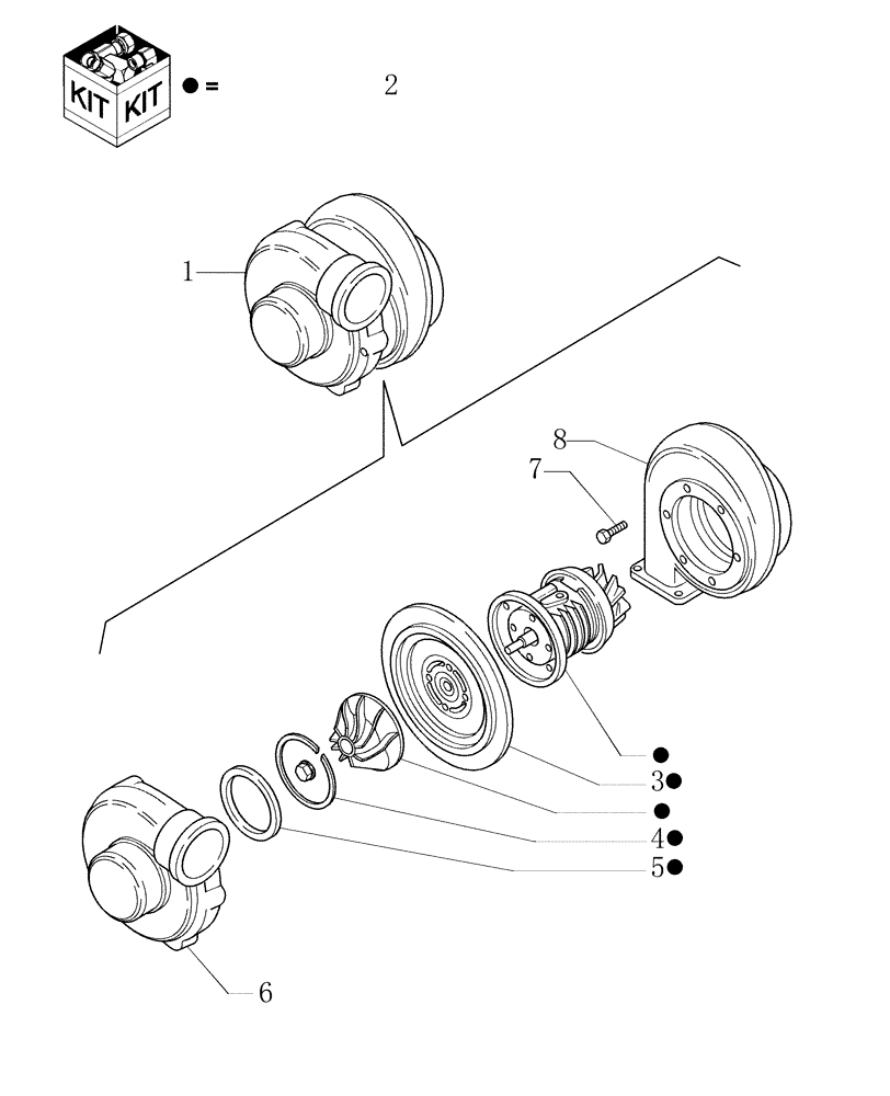 Схема запчастей Case IH WDX1101 - (096) - ENGINE, TURBOCHARGER (10) - ENGINE