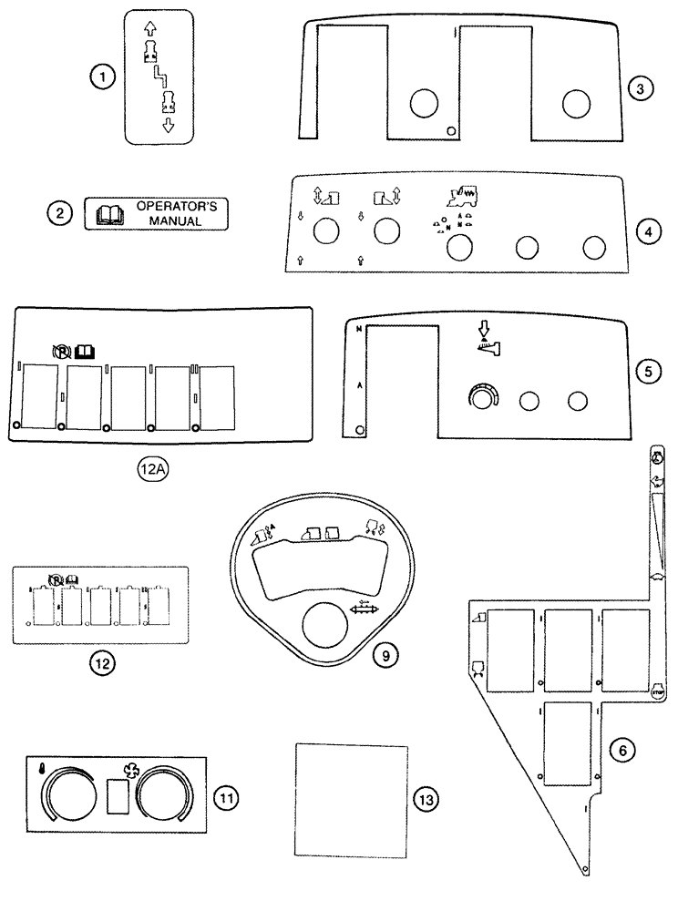 Схема запчастей Case IH 2555 - (09F-27) - DECALS - CAB (12) - CHASSIS
