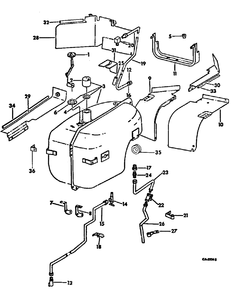 Схема запчастей Case IH 1568 - (12-06) - POWER, FUEL TANK, SUPPORTS AND TUBING, 1568 TRACTORS Power