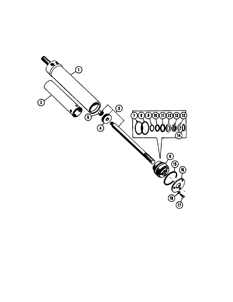 Схема запчастей Case IH 1060 - (288[1]) - F87848 POWER STEERING CYLINDER (41) - STEERING
