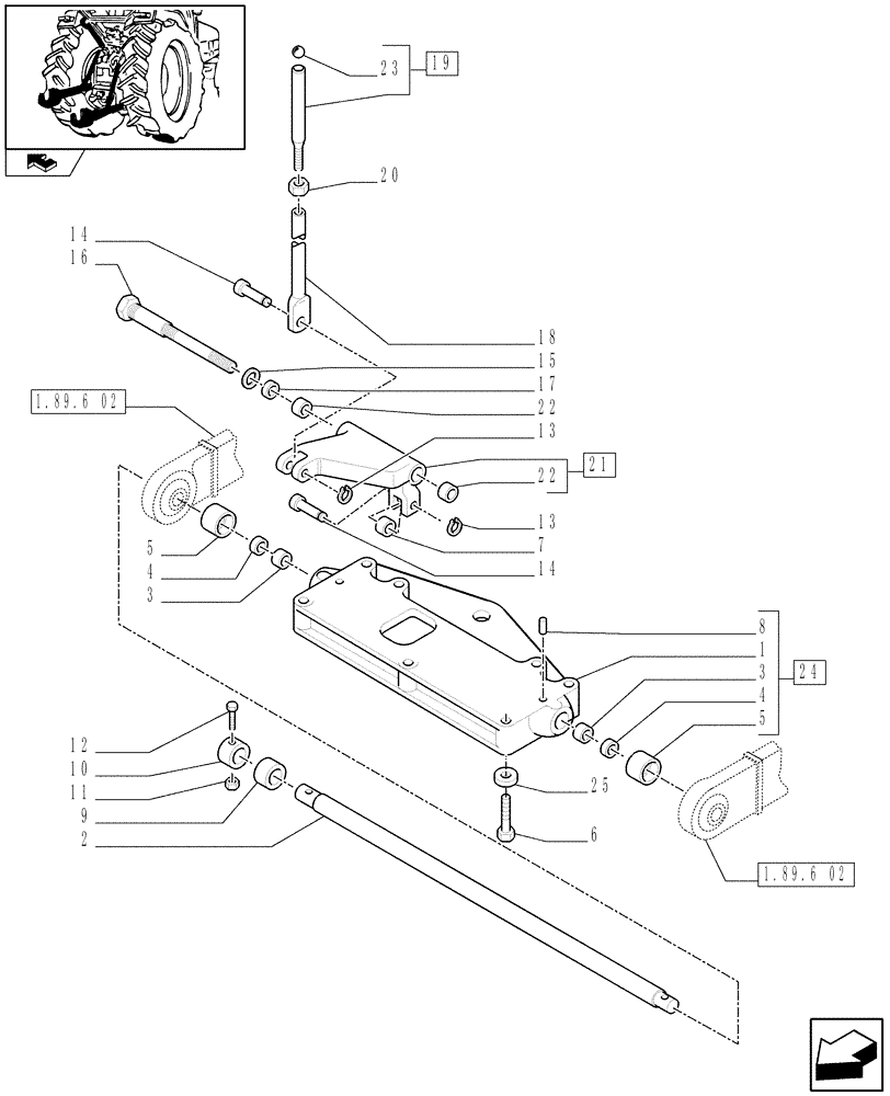 Схема запчастей Case IH FARMALL 80 - (1.89.6[01]) - IMPLEMENT CARRIER (09) - IMPLEMENT LIFT