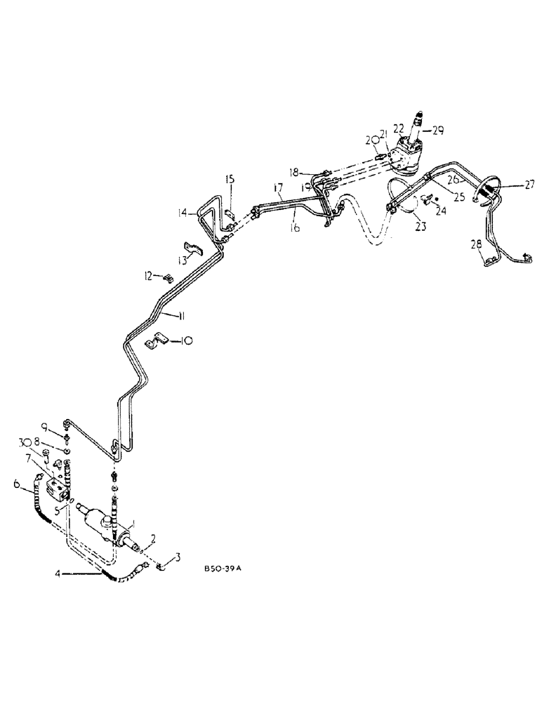 Схема запчастей Case IH 884 - (10-03) - POWER STEERING, TRACTOR WITH ADJUSTABLE FRONT AXLE AND CAST BOLSTER (07) - HYDRAULICS