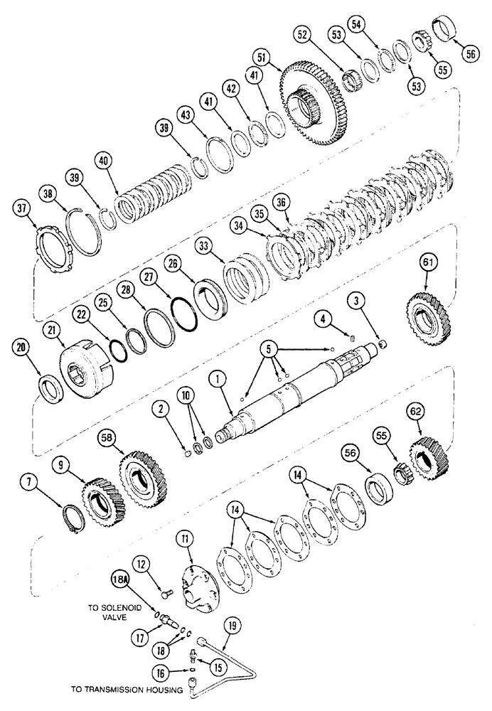 Схема запчастей Case IH 7230 - (6-012) - TRANSMISSION SPEED, COUNTERSHAFT WITH CREEPER (06) - POWER TRAIN