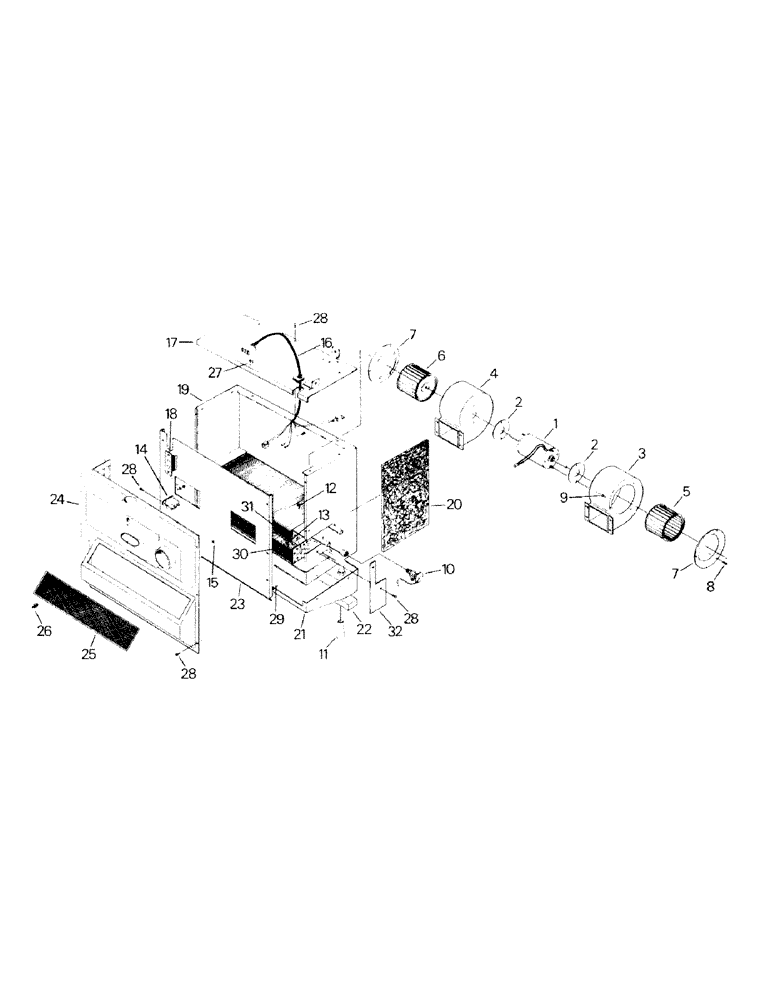 Схема запчастей Case IH KM-360 - (03-02B) - A/C AND HEATER MODULE ASSEMBLY, LATER STYLE, ASN 3337, 11/15/83 (03) - Climate Control