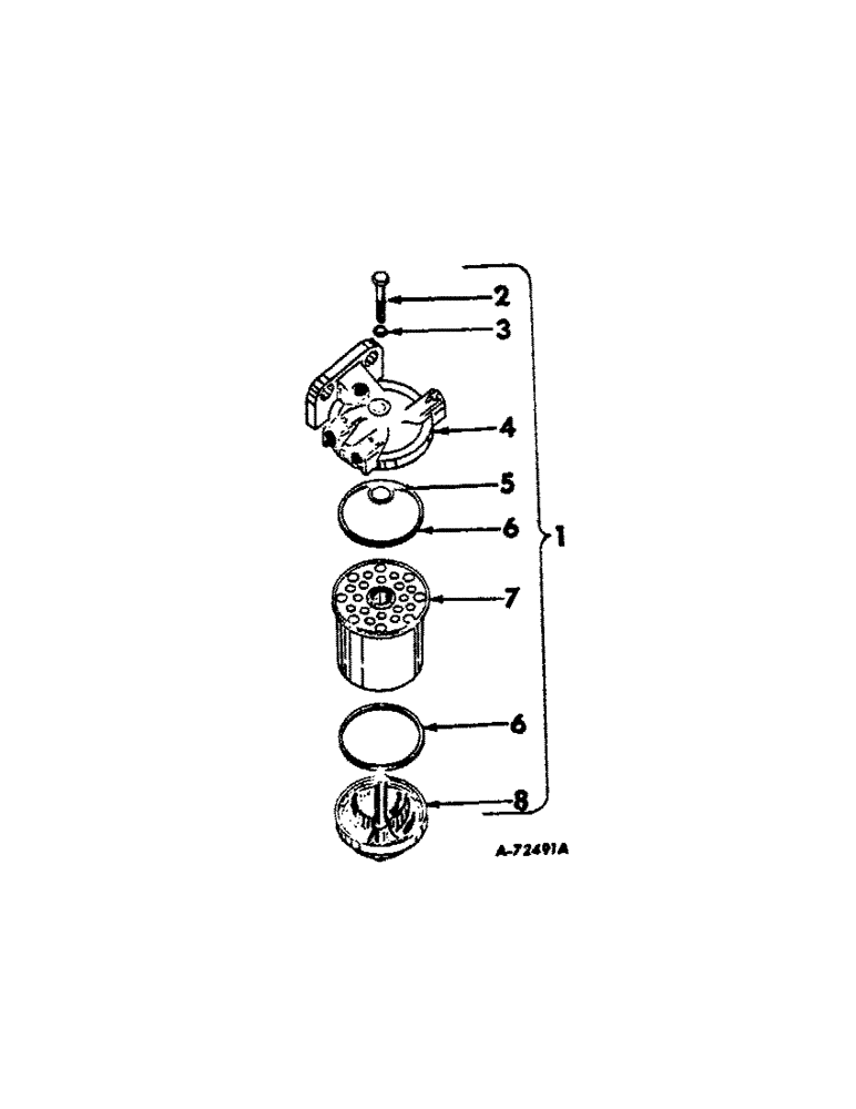 Схема запчастей Case IH BD-154 - (B-24[A]) - FUEL FILTER 