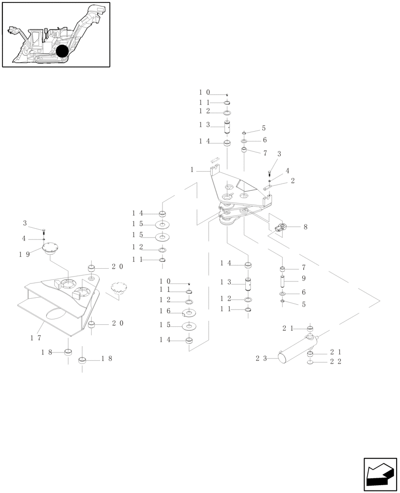 Схема запчастей Case IH A4000 - (A08.01[01]) - ELEVATOR SLEW MECHANISM Mainframe & Functioning Components