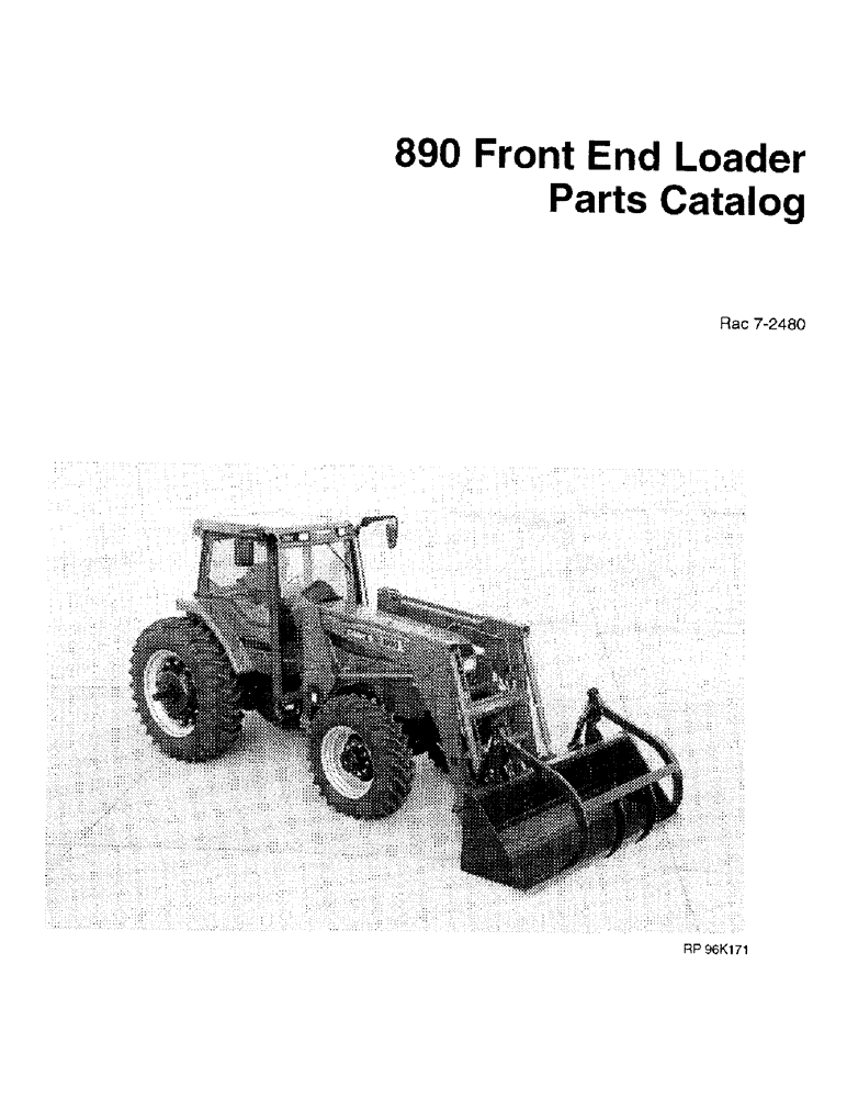 Схема запчастей Case IH 890 - (1-01) - 890 FRONT END LOADER PARTS CATALOG (00) - PICTORIAL INDEX